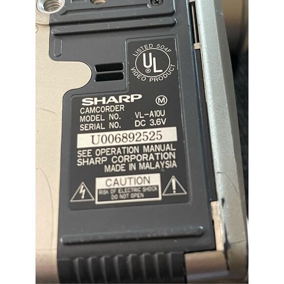 Sharp VCR Player Camera Video VL-A10U 8mm Video8 Camcorder - Picture 11 of 13
